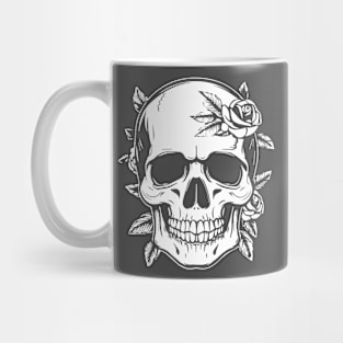 skull with rose Mug